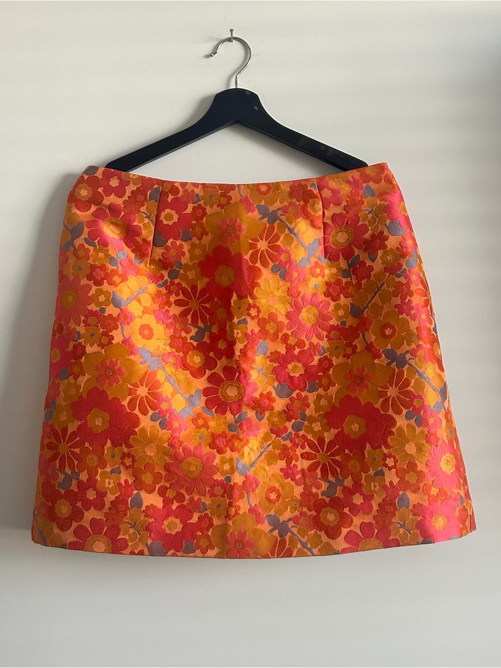 NWT Anthro Hutch Groovy Orange Floral Skirt